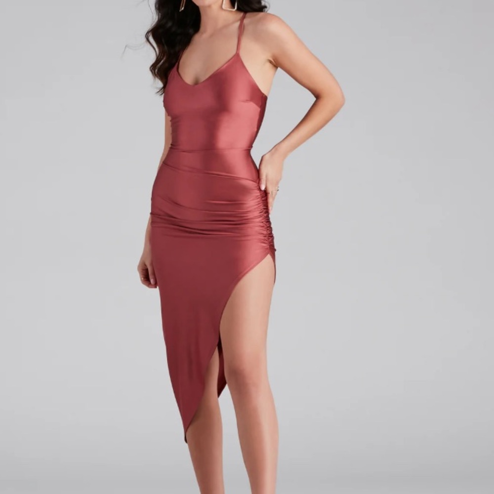 Windsor Asymmetrical Sleeveless mid length dress New Size Small